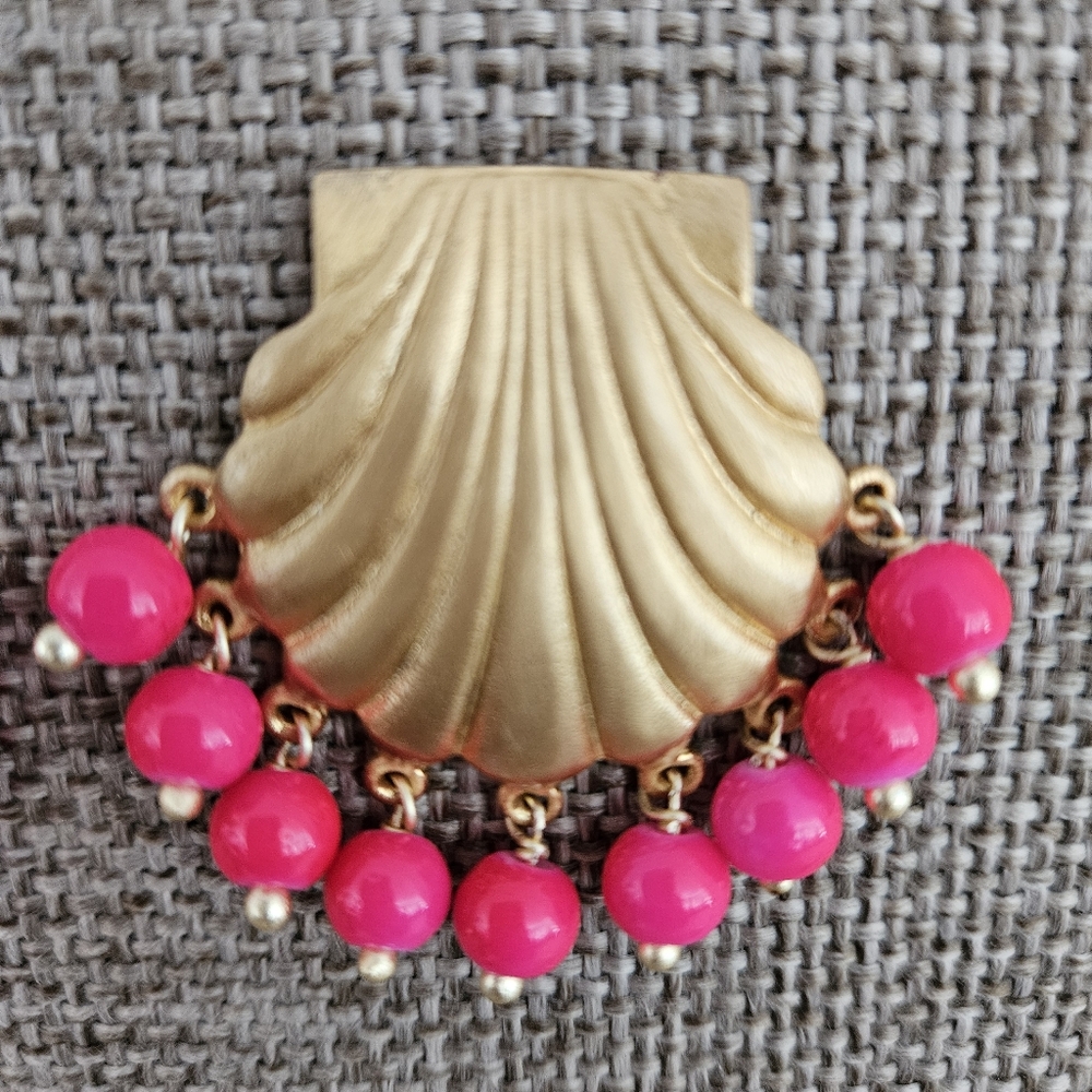 Lisi Lerch Golden Clamshell Earrings - Picture 3 of 3